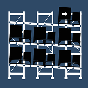 Atlantic Rack's Push back pallet rack system